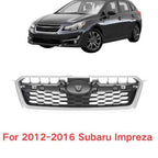 For Subaru Impreza 12 13-2016 Front Upper Bumper Grill Chrome/Black Mesh Grille