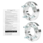 2�� 1" For Golf Cart Silver Wheel Spacers 4��4 Bolt Pattern/62mm Bore 1/2��20 Studs