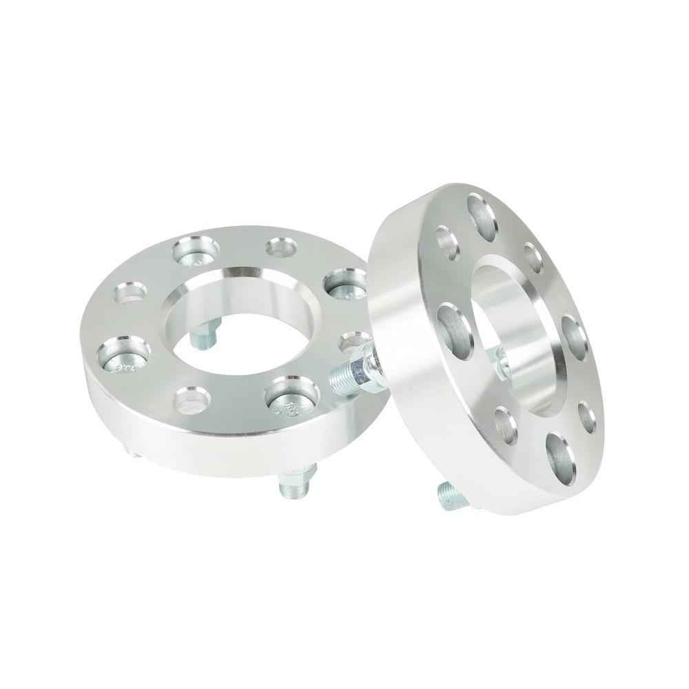 2�� 1" For Golf Cart Silver Wheel Spacers 4��4 Bolt Pattern/62mm Bore 1/2��20 Studs