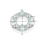 2�� 1" For Golf Cart Silver Wheel Spacers 4��4 Bolt Pattern/62mm Bore 1/2��20 Studs