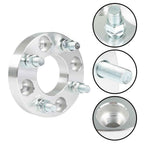2�� 1" For Golf Cart Silver Wheel Spacers 4��4 Bolt Pattern/62mm Bore 1/2��20 Studs