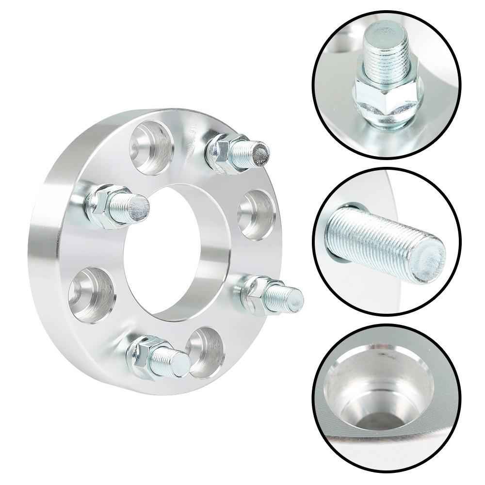 2�� 1" For Golf Cart Silver Wheel Spacers 4��4 Bolt Pattern/62mm Bore 1/2��20 Studs