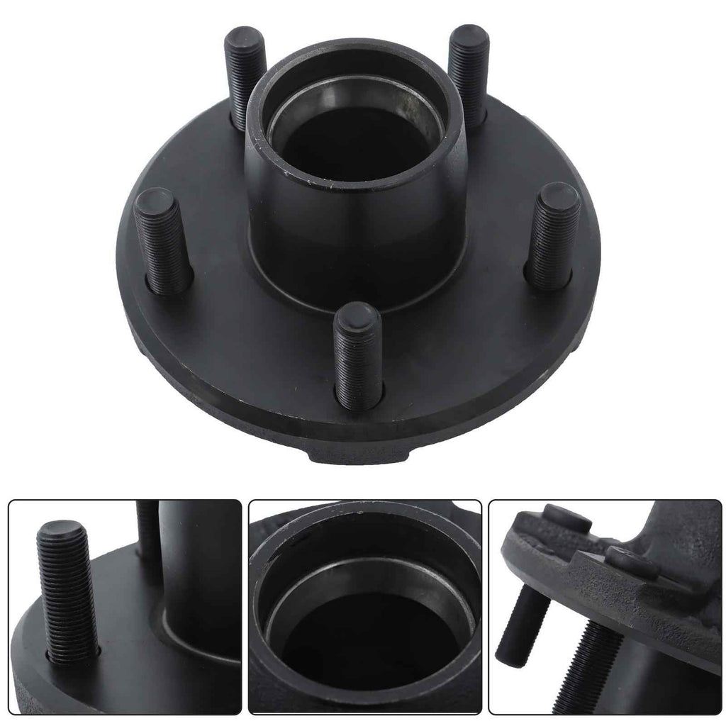 2 Sets 5 Lug Idler Trailer Hub Kits 5 on 4.5" For 2000 lbs Axle 1-1/16" bearings