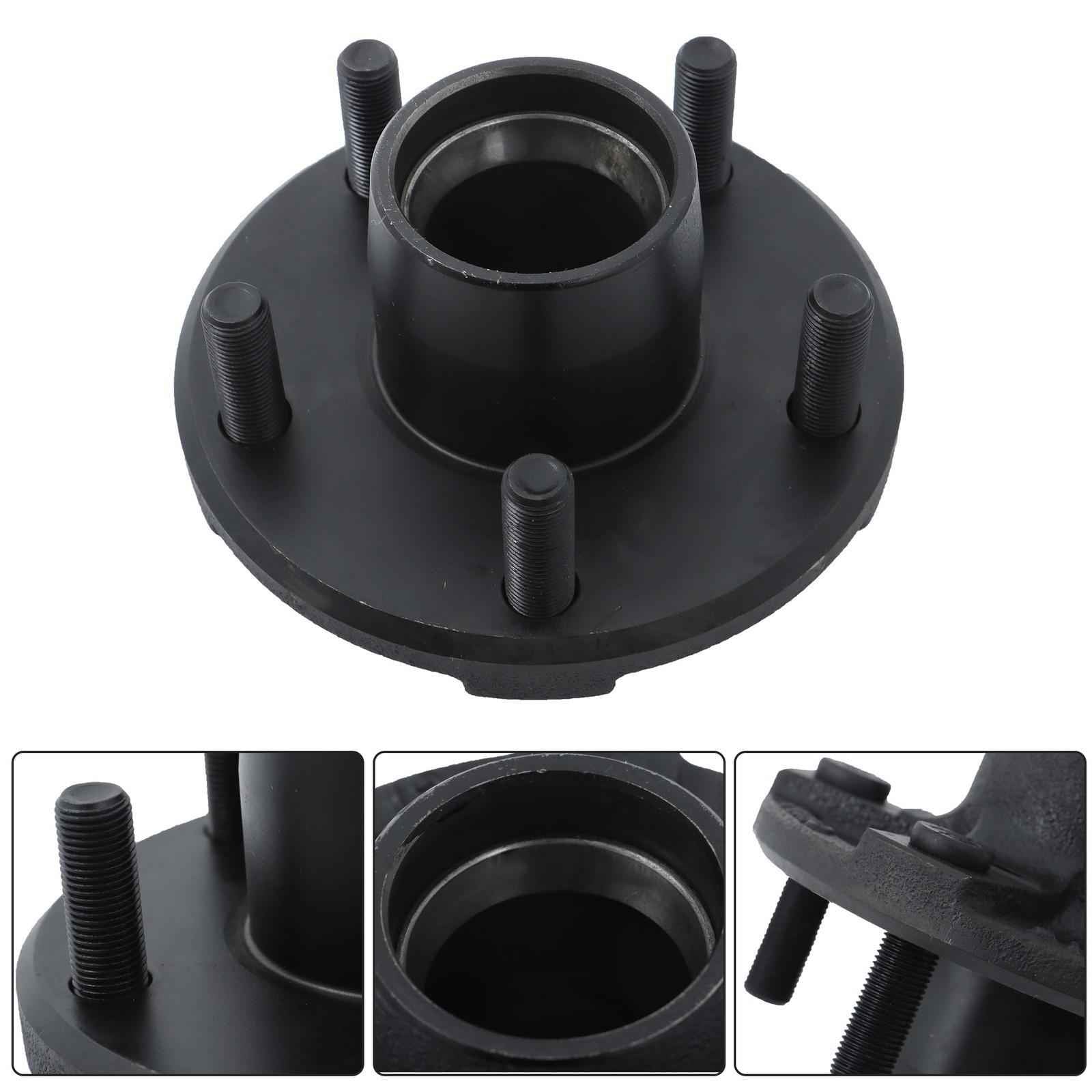 2 Sets 5 Lug Idler Trailer Hub Kits 5 on 4.5" For 2000 lbs Axle 1-1/16" bearings