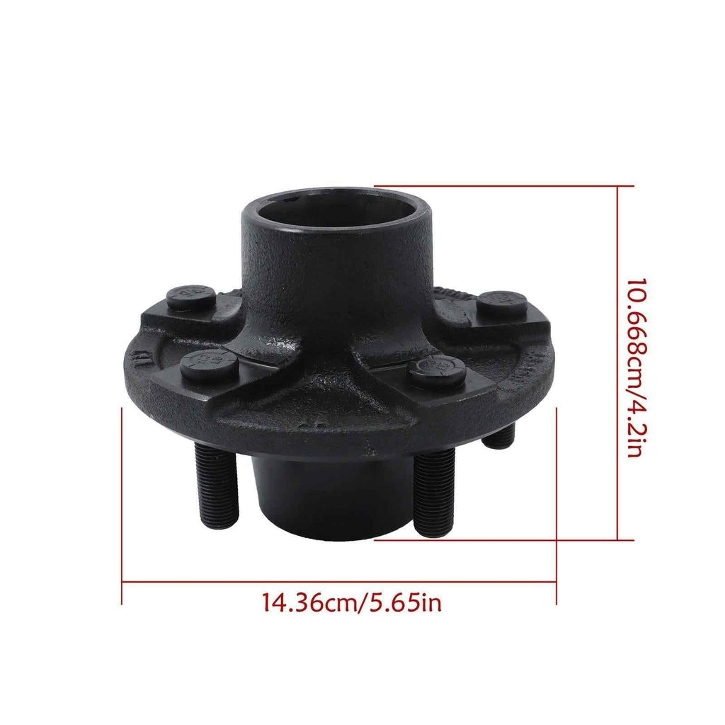 2 Sets 5 Lug Idler Trailer Hub Kits 5 on 4.5" For 2000 lbs Axle 1-1/16" bearings