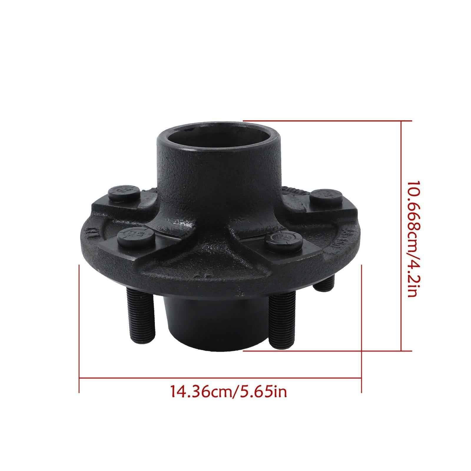2 Sets 5 Lug Idler Trailer Hub Kits 5 on 4.5" For 2000 lbs Axle 1-1/16" bearings
