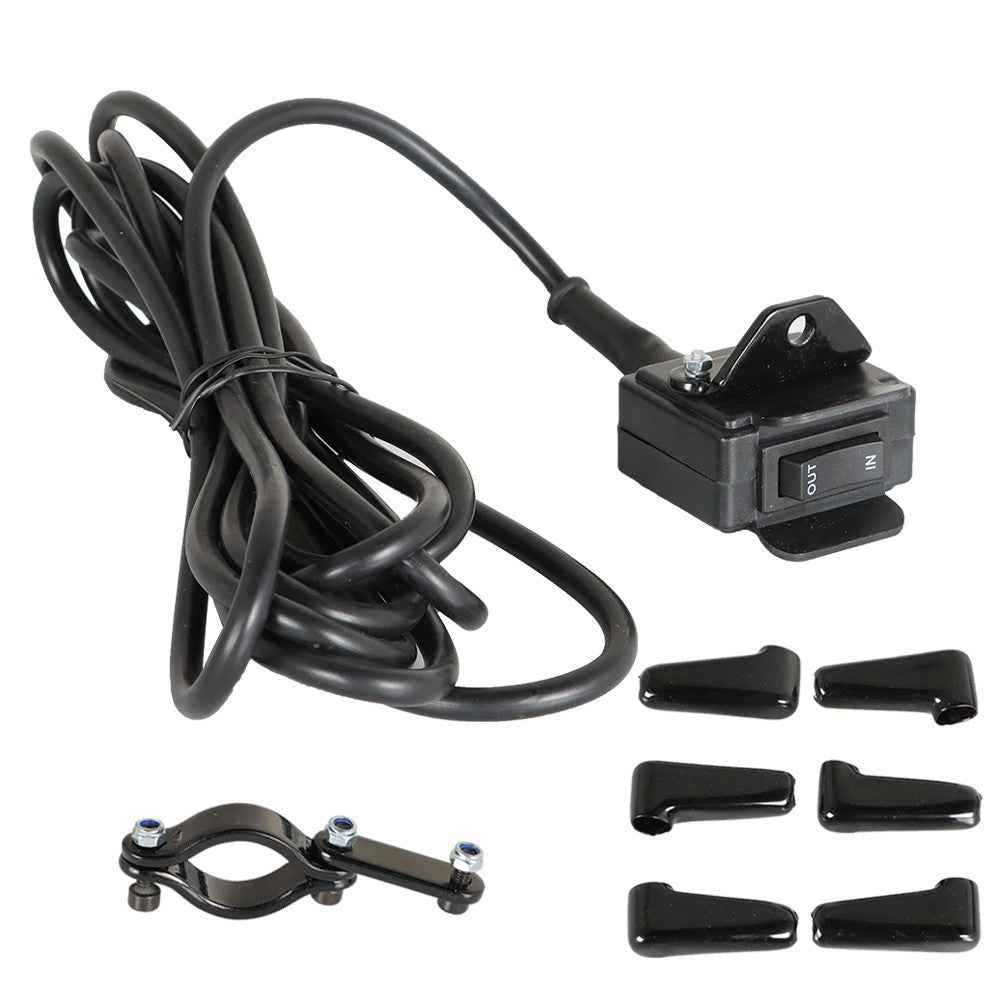 NEW ATV 12V Handle Bar Control Switch & Mounting Bracket Winch Rocker Thumb