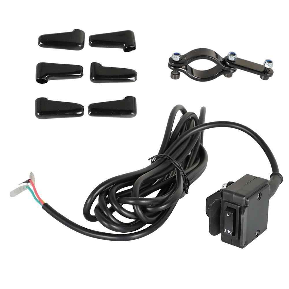 NEW ATV 12V Handle Bar Control Switch & Mounting Bracket Winch Rocker Thumb