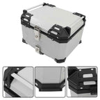Rear Top Case Luggage Tour Tail Tool Box Lock 55L Motorcycle Aluminum Trunk