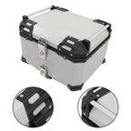 Rear Top Case Luggage Tour Tail Tool Box Lock 55L Motorcycle Aluminum Trunk