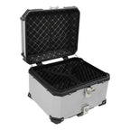 Rear Top Case Luggage Tour Tail Tool Box Lock 55L Motorcycle Aluminum Trunk