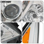 Halogen Headlights For 2012-2013-2014-15 Toyota Prius Chrome Housing Left+Right