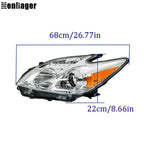 Halogen Headlights For 2012-2013-2014-15 Toyota Prius Chrome Housing Left+Right