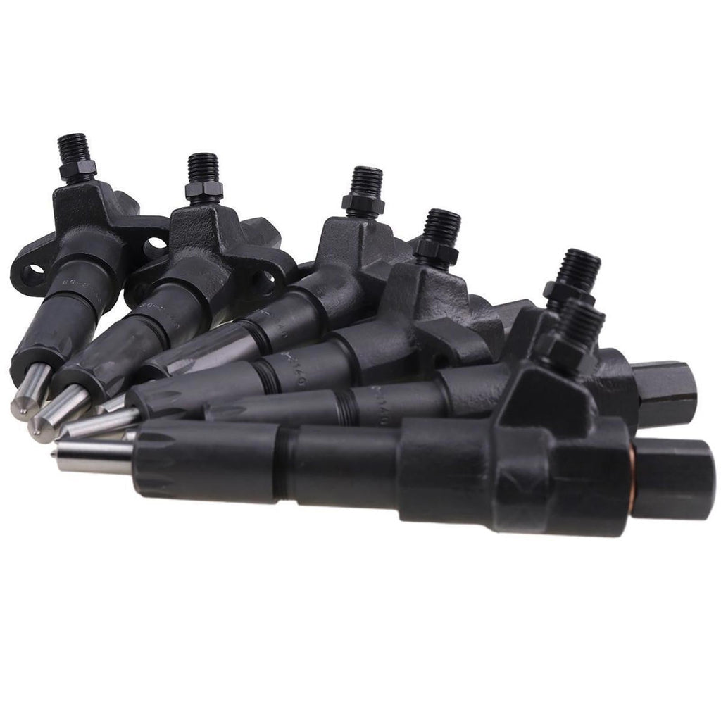 6X Fuel Injector 9430611425 1-15300250-2 for Isuzu 6BD1 Hitachi EX120-2 EX200-2
