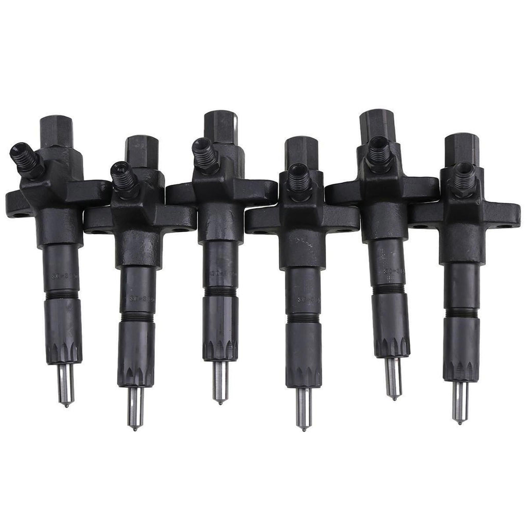 6X Fuel Injector 9430611425 1-15300250-2 for Isuzu 6BD1 Hitachi EX120-2 EX200-2