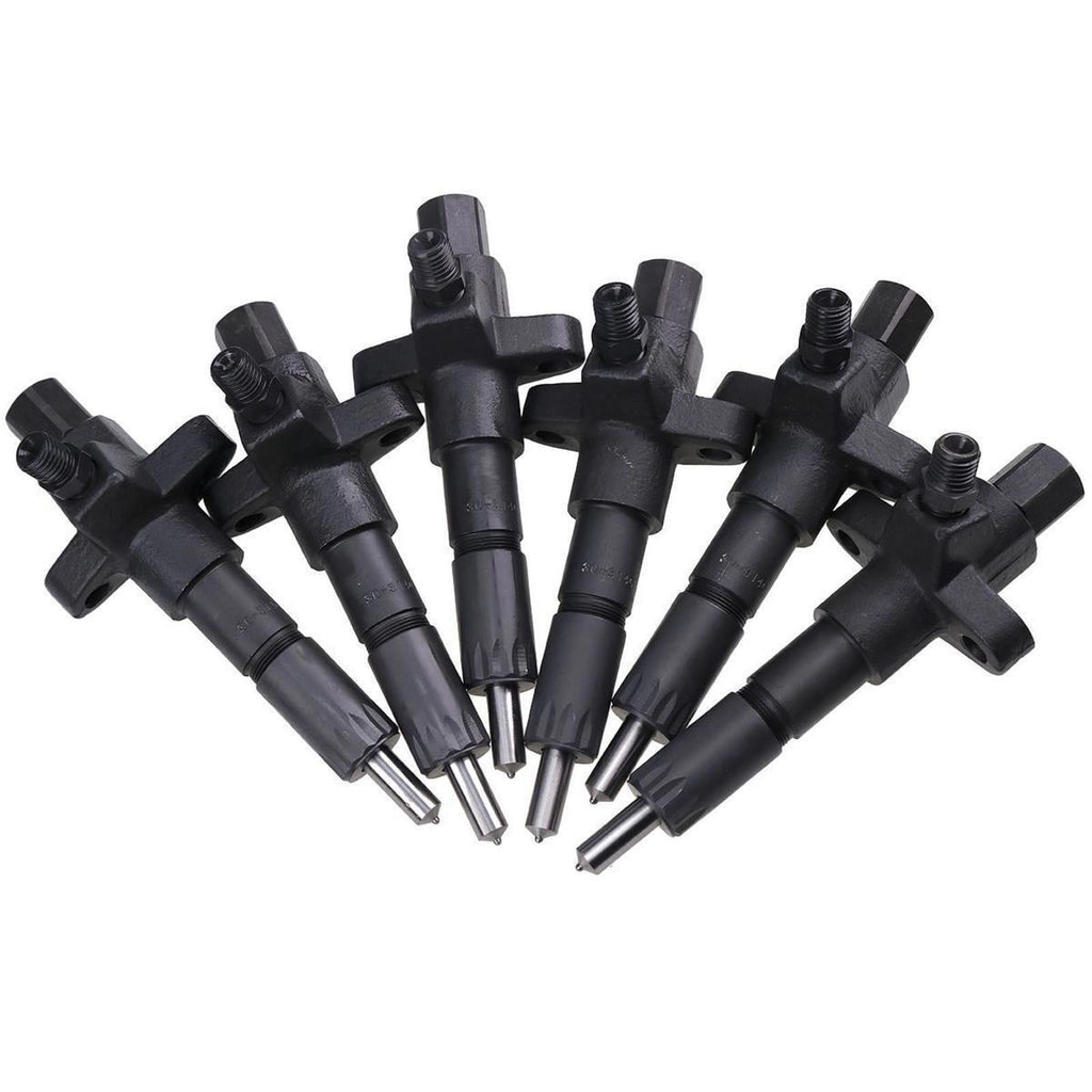 6X Fuel Injector 9430611425 1-15300250-2 for Isuzu 6BD1 Hitachi EX120-2 EX200-2