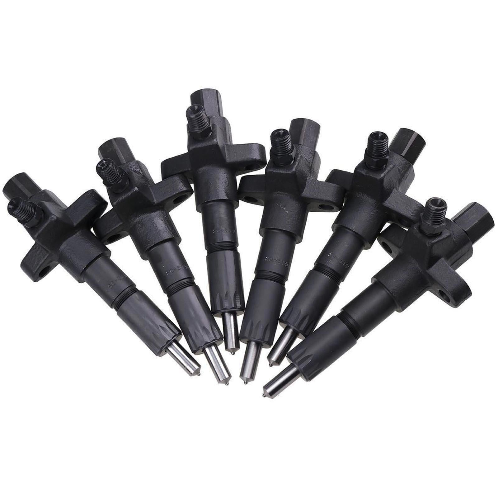 6X Fuel Injector 9430611425 1-15300250-2 for Isuzu 6BD1 Hitachi EX120-2 EX200-2