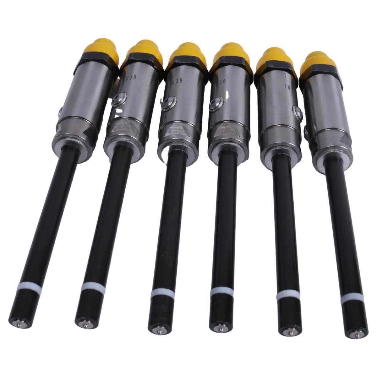 6X Fuel Injector 0R-4124 7W-7038 For Caterpillar D6H D6D D6R Engine 3306 3306B