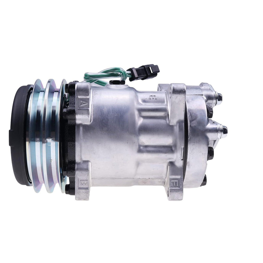 24V 2 Grooves SD7H15 A/C Compressor 8045 6035 for Volvo Wheel Loader Excavator