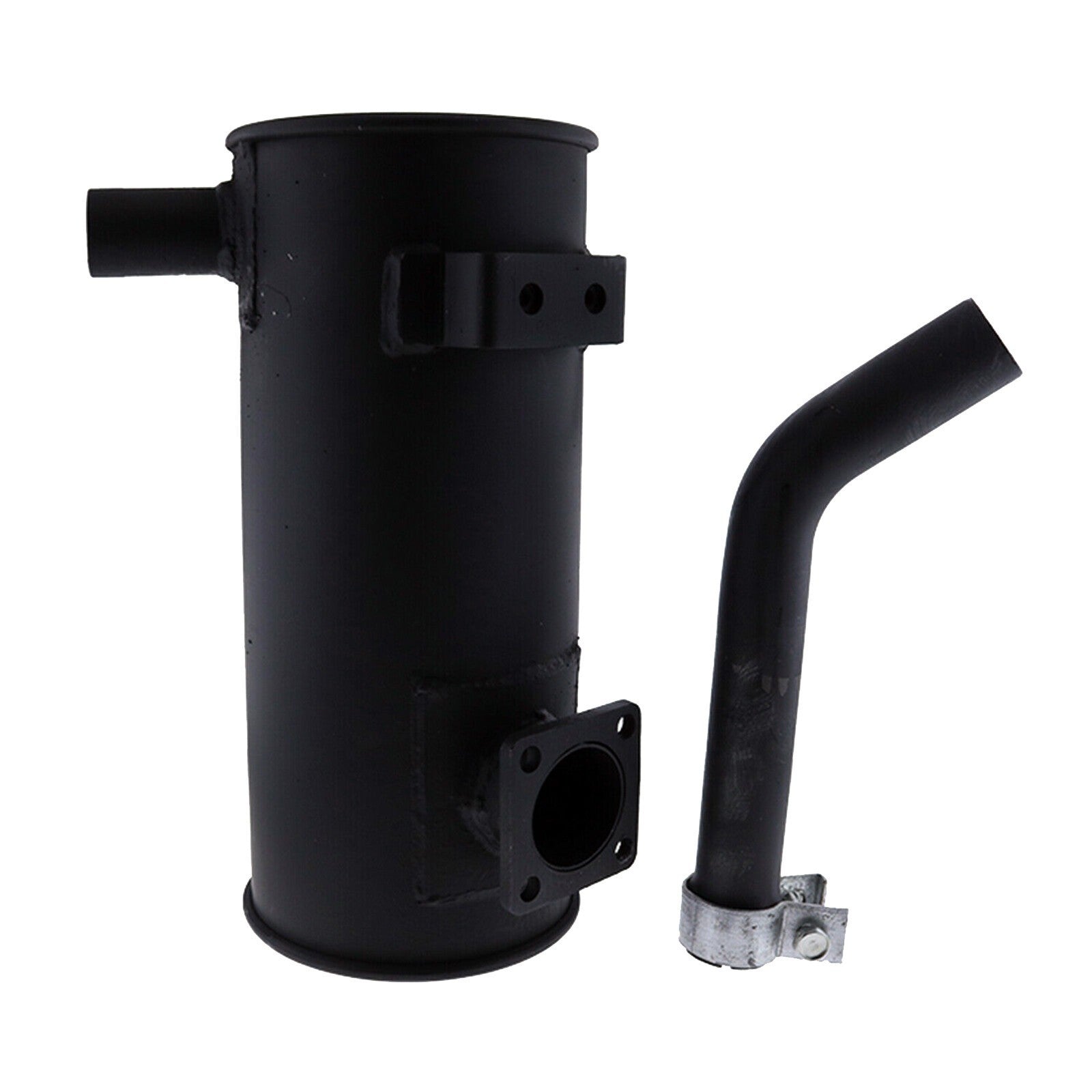 Muffler Silencer For Yanmar VIO75 Excavator 400mmH 170mmD Inlet 60mm Outlet 40mm