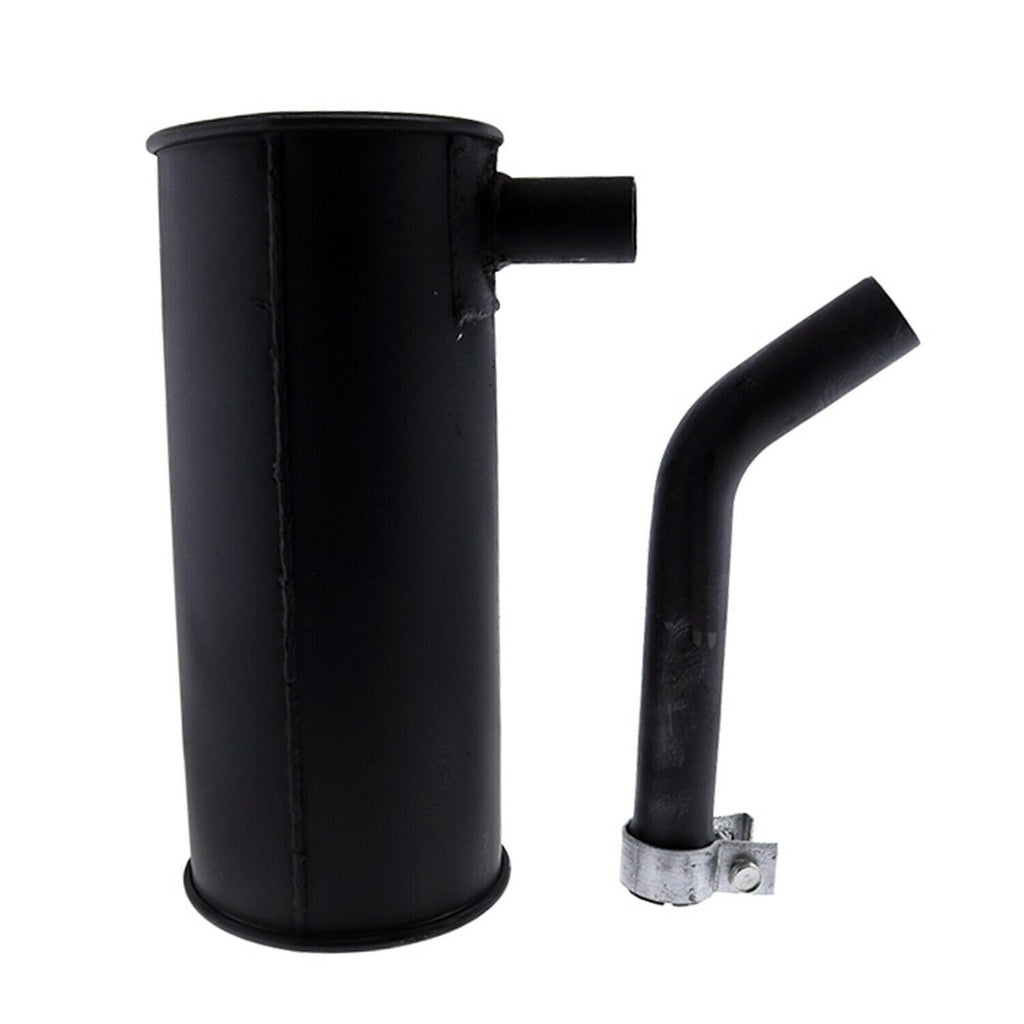 Muffler Silencer For Yanmar VIO75 Excavator 400mmH 170mmD Inlet 60mm Outlet 40mm