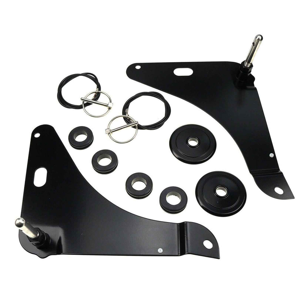 Black Hood Pin Pins Kit 82214260AC P5155755 for Dodge Challenger Stainless