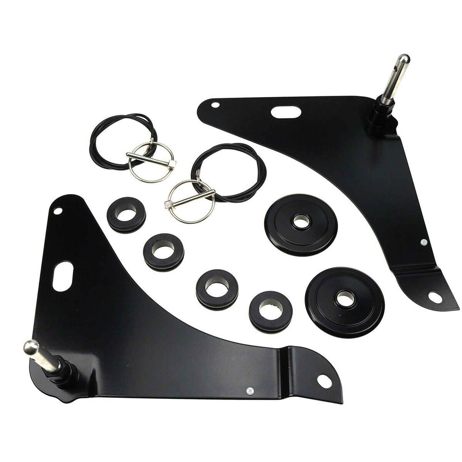 Black Hood Pin Pins Kit 82214260AC P5155755 for Dodge Challenger Stainless