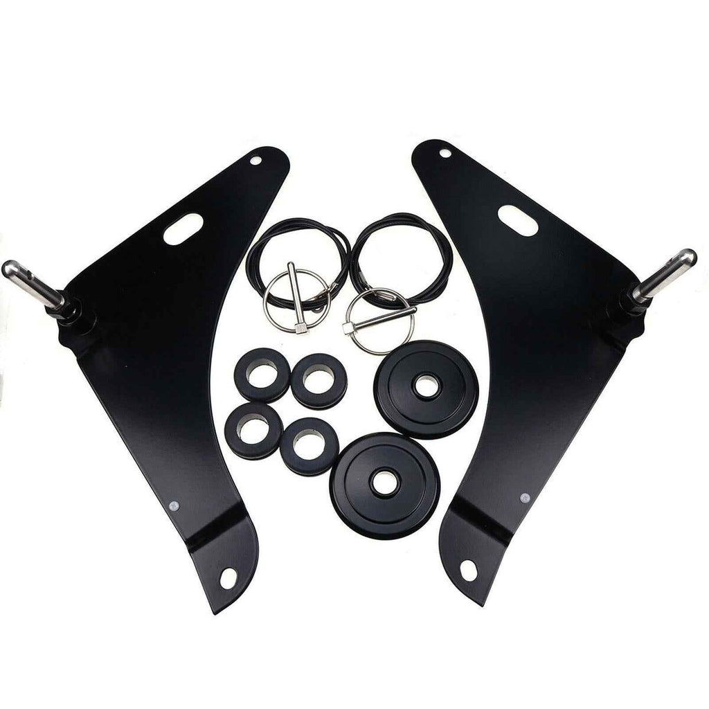 Black Hood Pin Pins Kit 82214260AC P5155755 for Dodge Challenger Stainless