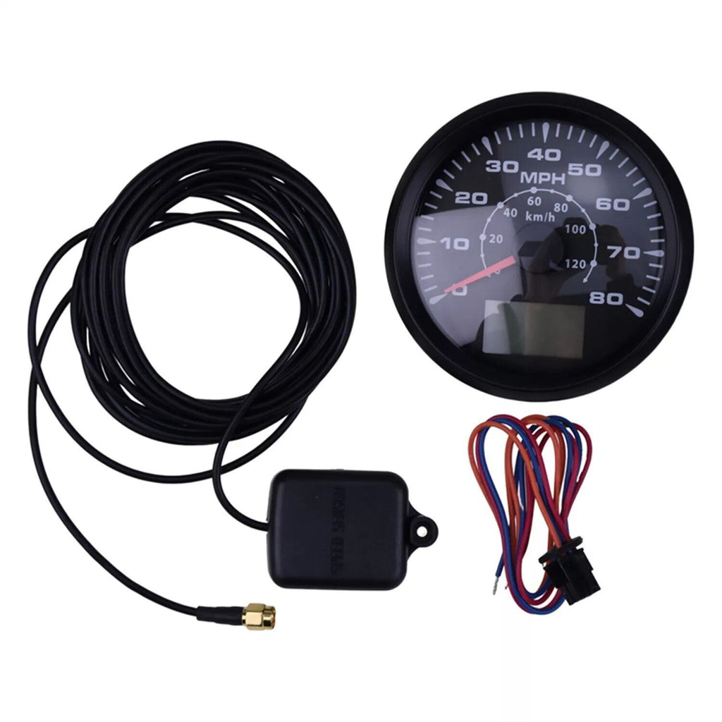 12V/24V 85mm GPS Speedometer Odometer for ATV UTV Car Boat 0-80MPH 0-120km/h
