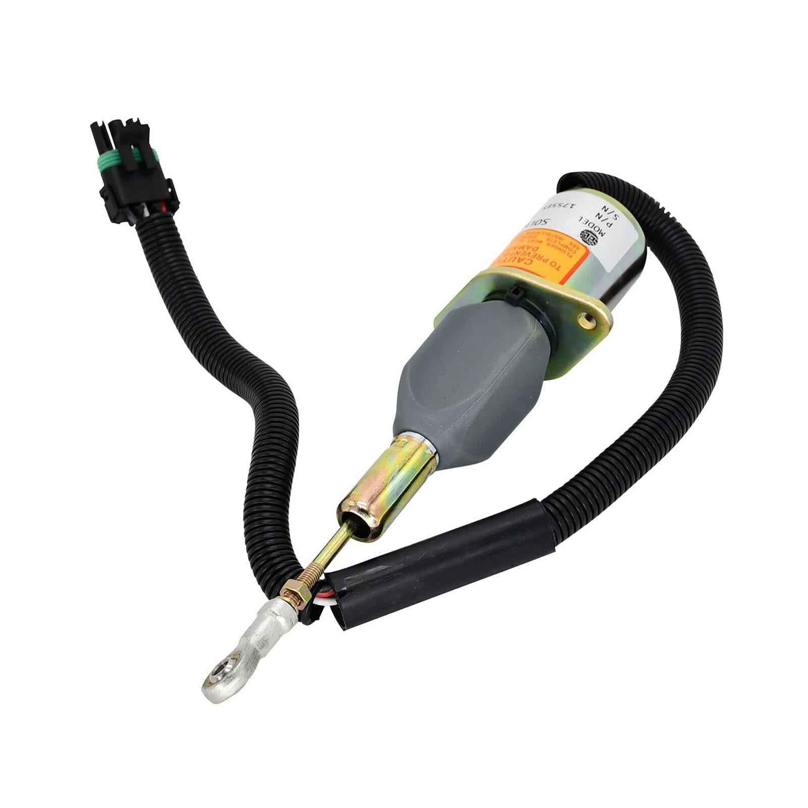 Fuel Shutoff Solenoid RE504223 for John Deere 7.6L 6076 8.1L 6081 Engine 653E