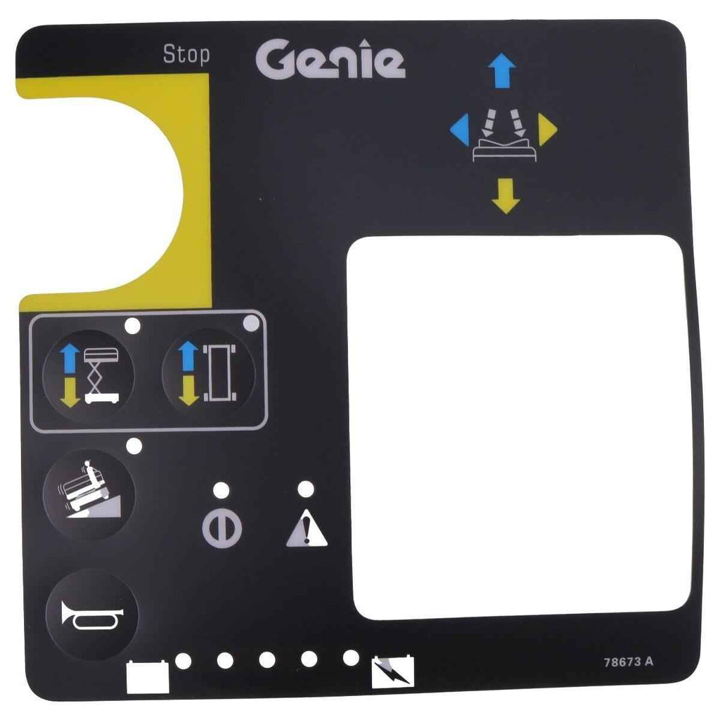 Gen 4 Control Box Overlay Decal 78673 78673GT  for Genie GS-1530 GS-1930 GS-1932