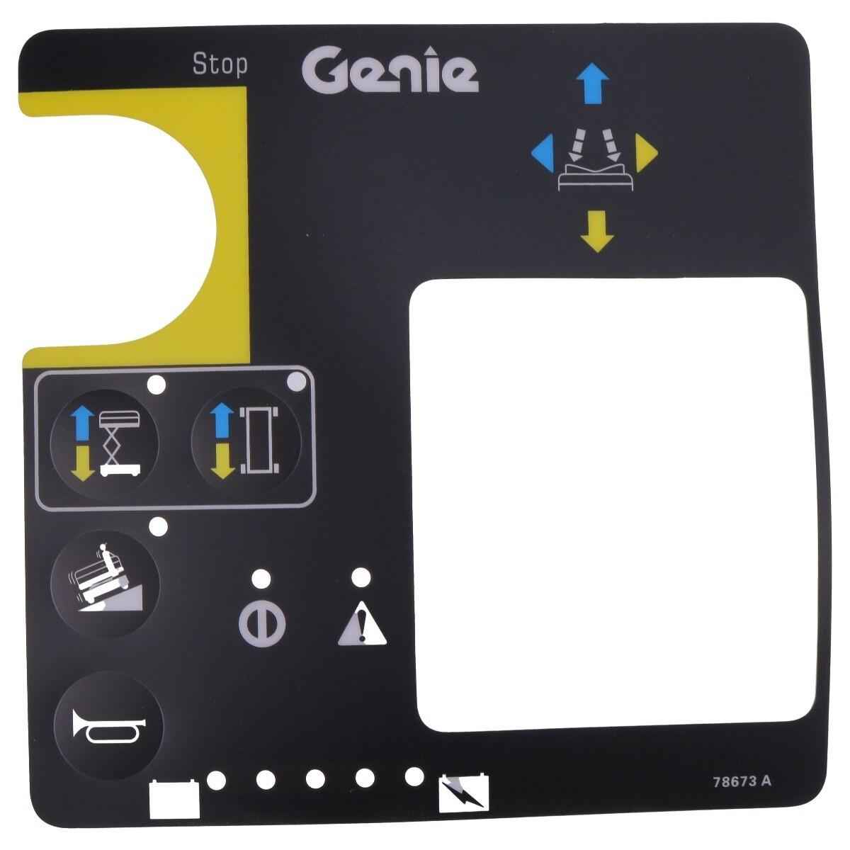 Gen 4 Control Box Overlay Decal 78673 78673GT  for Genie GS-1530 GS-1930 GS-1932