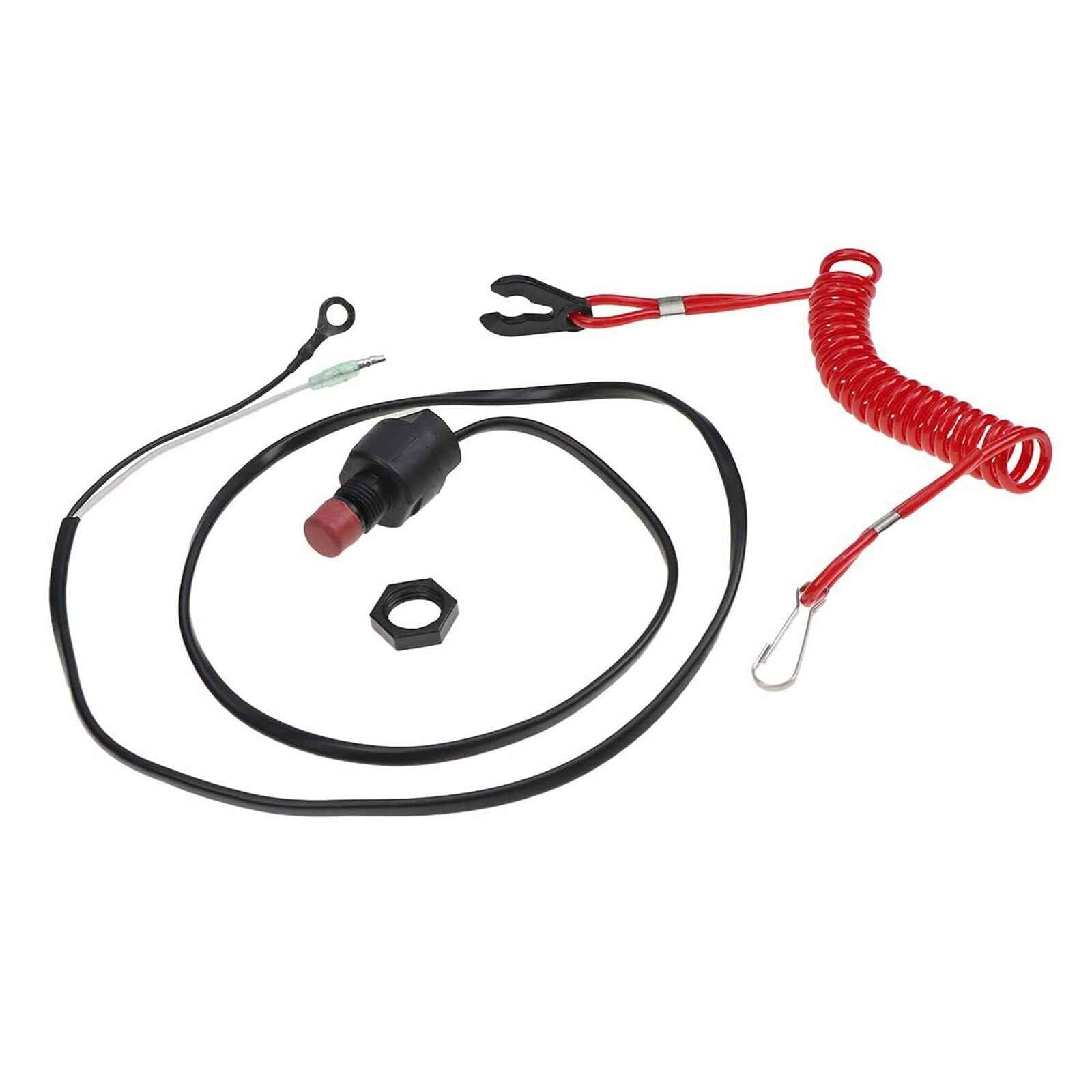 Kill Stop Switch Safety Lanyard 6E9-82575-09 for Yamaha 15HP 25HP 30HP Outboard