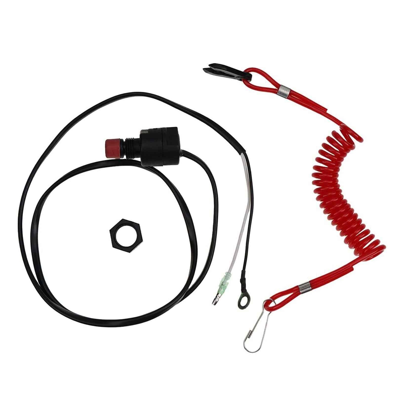 Kill Stop Switch Safety Lanyard 6E9-82575-09 for Yamaha 15HP 25HP 30HP Outboard