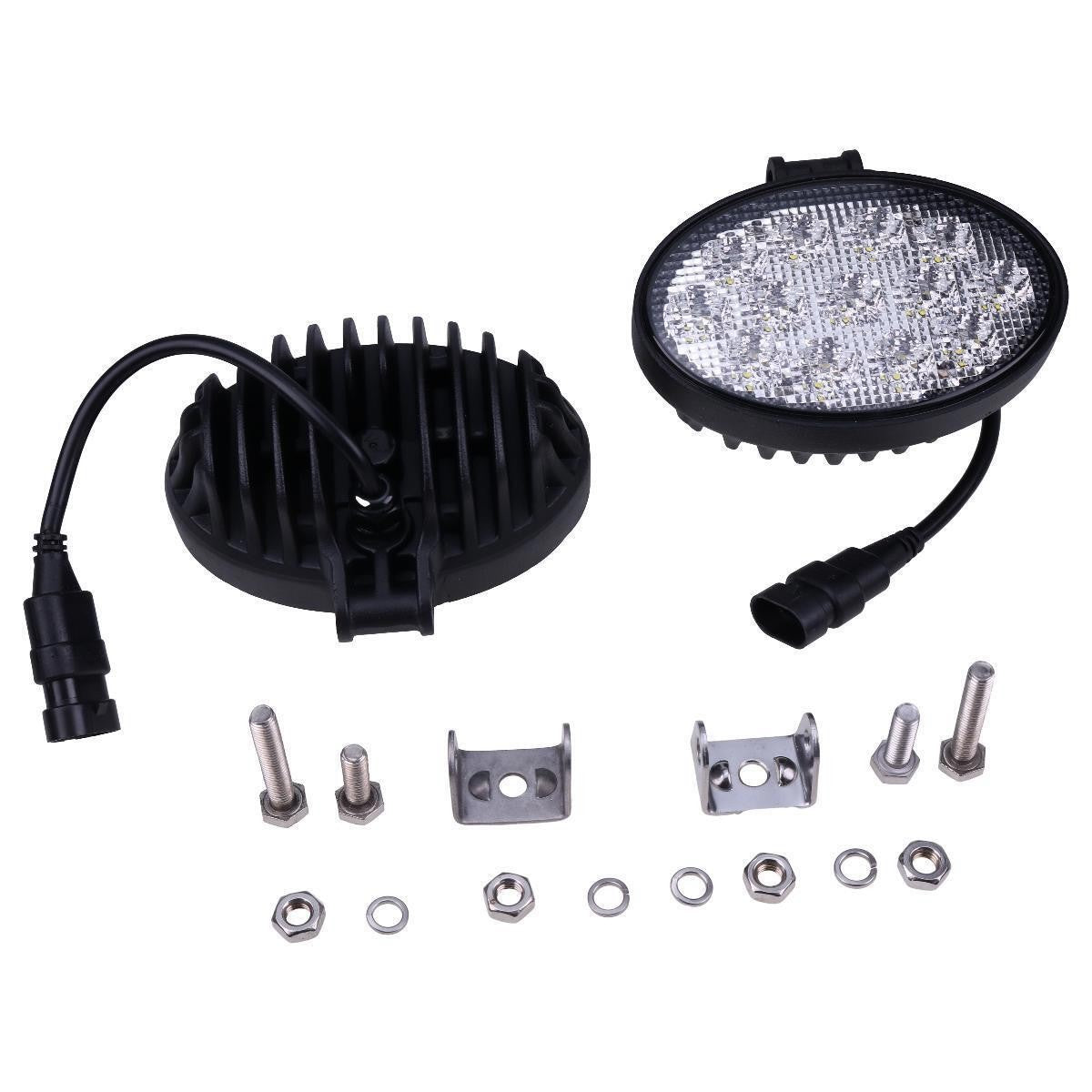 2X 12V to 24V 5.5" Oval 39W Led Floodlamp Work Light for CASE 580N 580SN 590SN