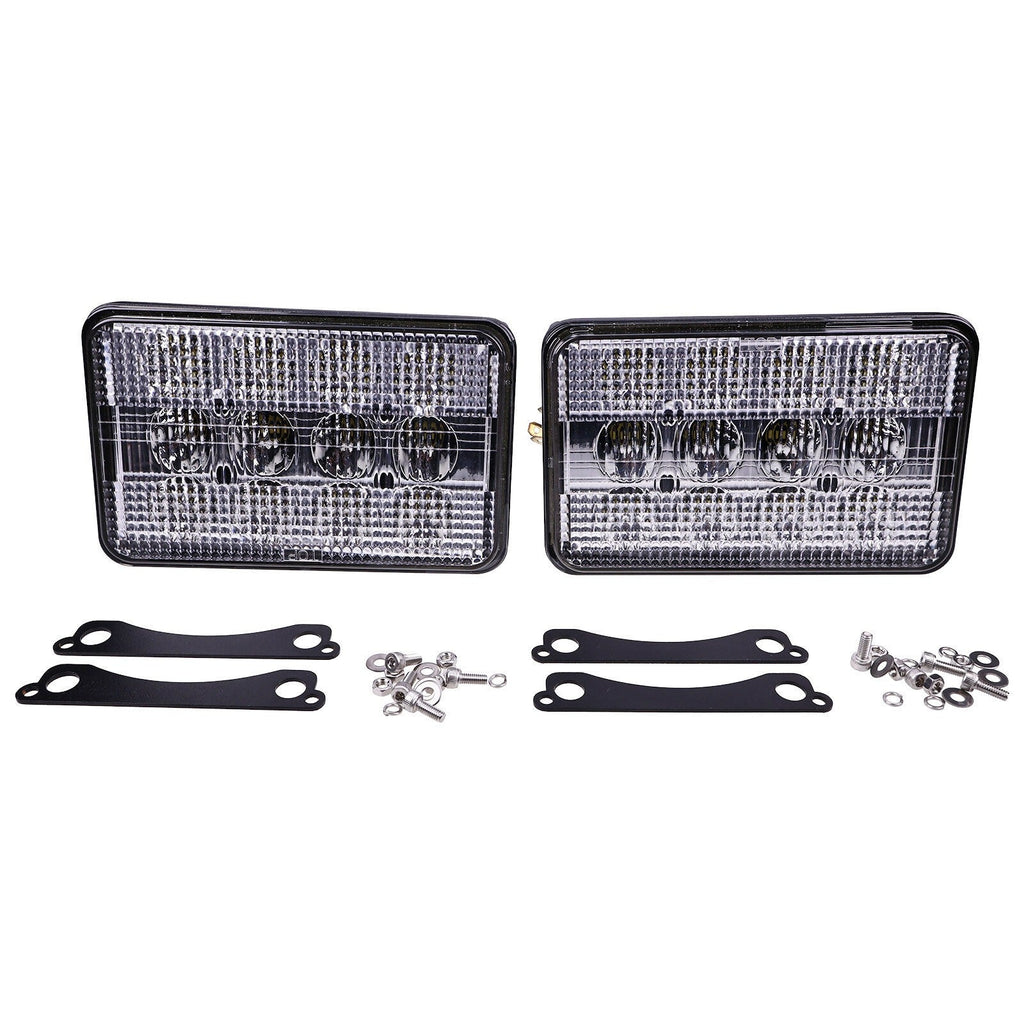 2X LED Headlight AL75338 For John Deere 5220 5510 6010 6110 6210 6300 7400 7610