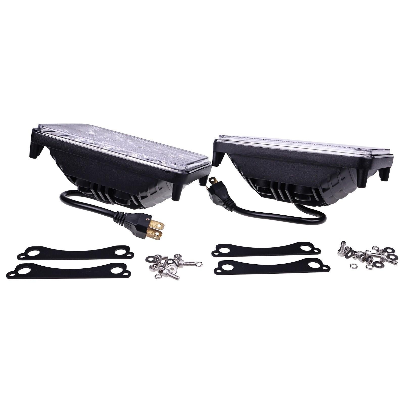 2X LED Headlight AL75338 For John Deere 5220 5510 6010 6110 6210 6300 7400 7610