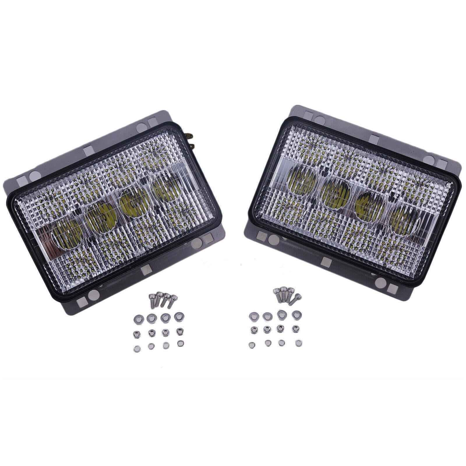 2Pcs LED Headlight AL152328 RE269110 For John Deere 5045D 5055D 5625 6120 6320+