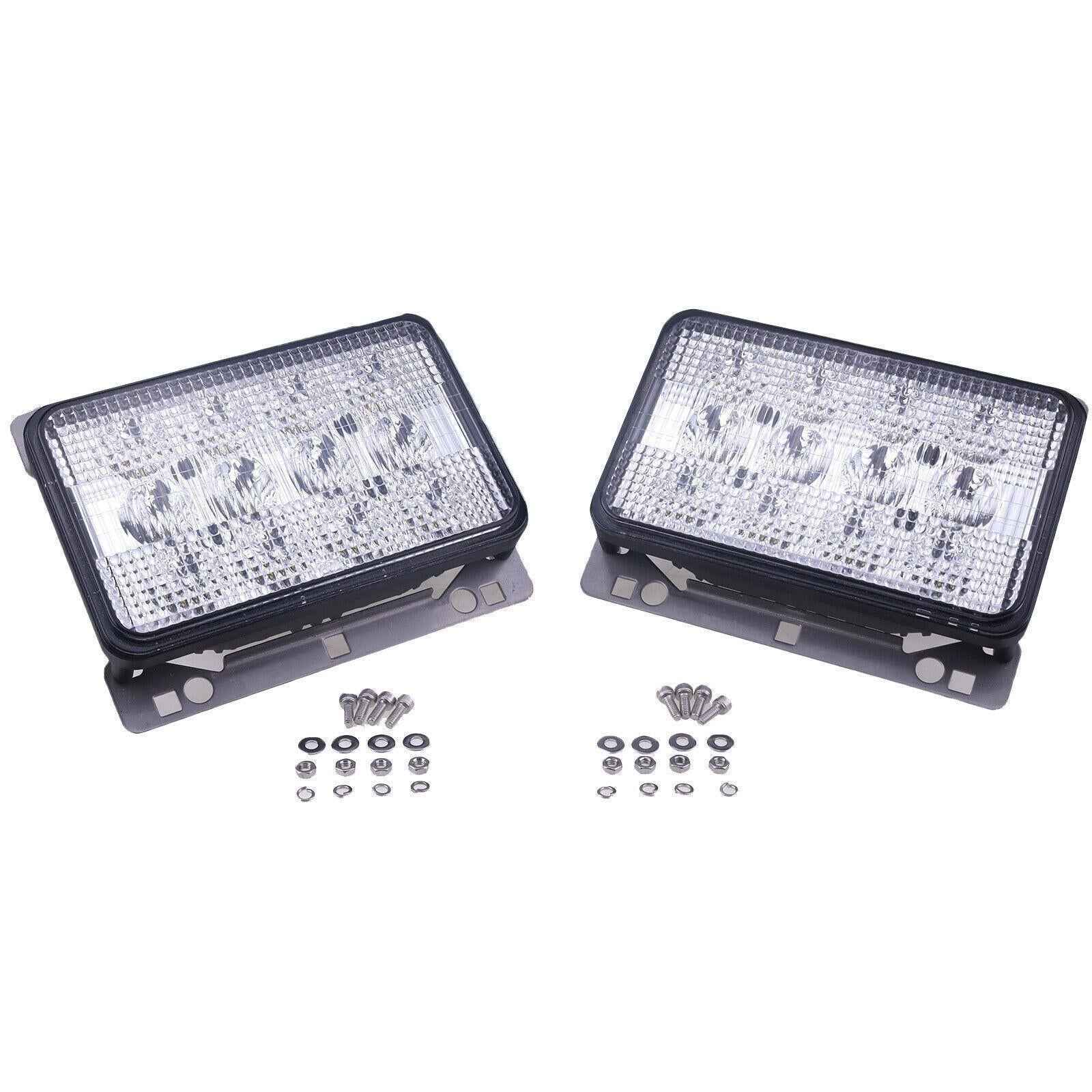 2Pcs LED Headlight AL152328 RE269110 For John Deere 5045D 5055D 5625 6120 6320+