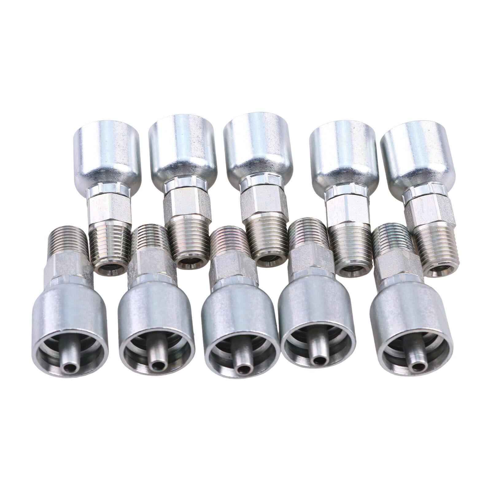 10Pcs Hydraulic Hose Fitting w/ 1/2" JIC Female for Parker 1/2" Hose 10643-8-8