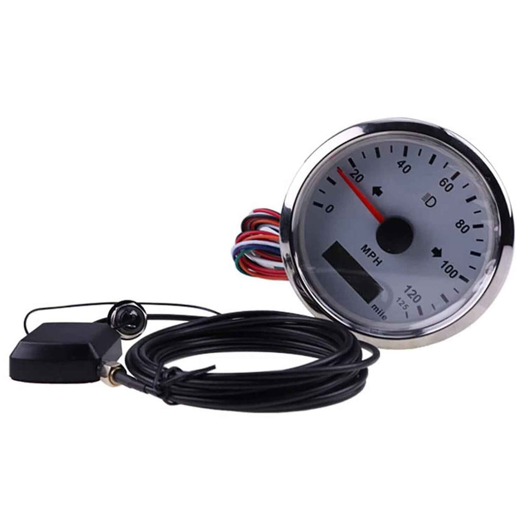 125MPH GPS Speedometer Adjustable for Boat Car 3 3/8 12V 24V w/Backlight