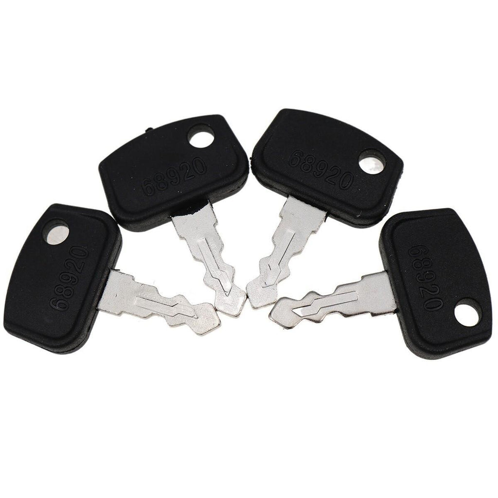 4Pcs Keys 68920 For Kubota B, BX, F, GR, ZD, ZG and ZP series Mowers and UTV's