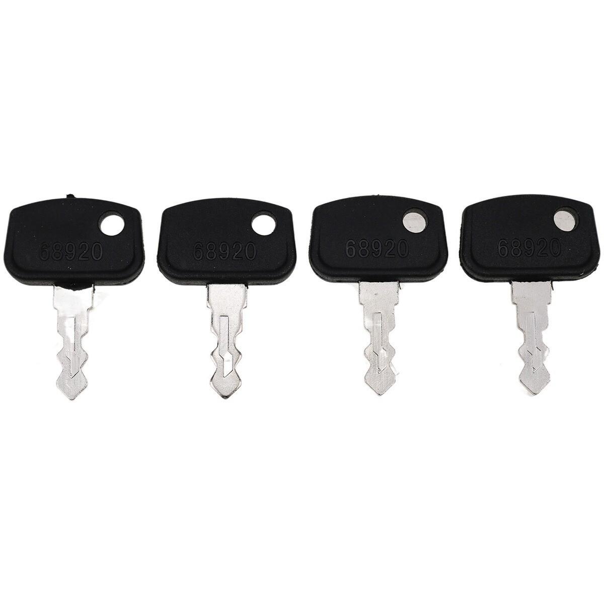 4Pcs Keys 68920 For Kubota B, BX, F, GR, ZD, ZG and ZP series Mowers and UTV's
