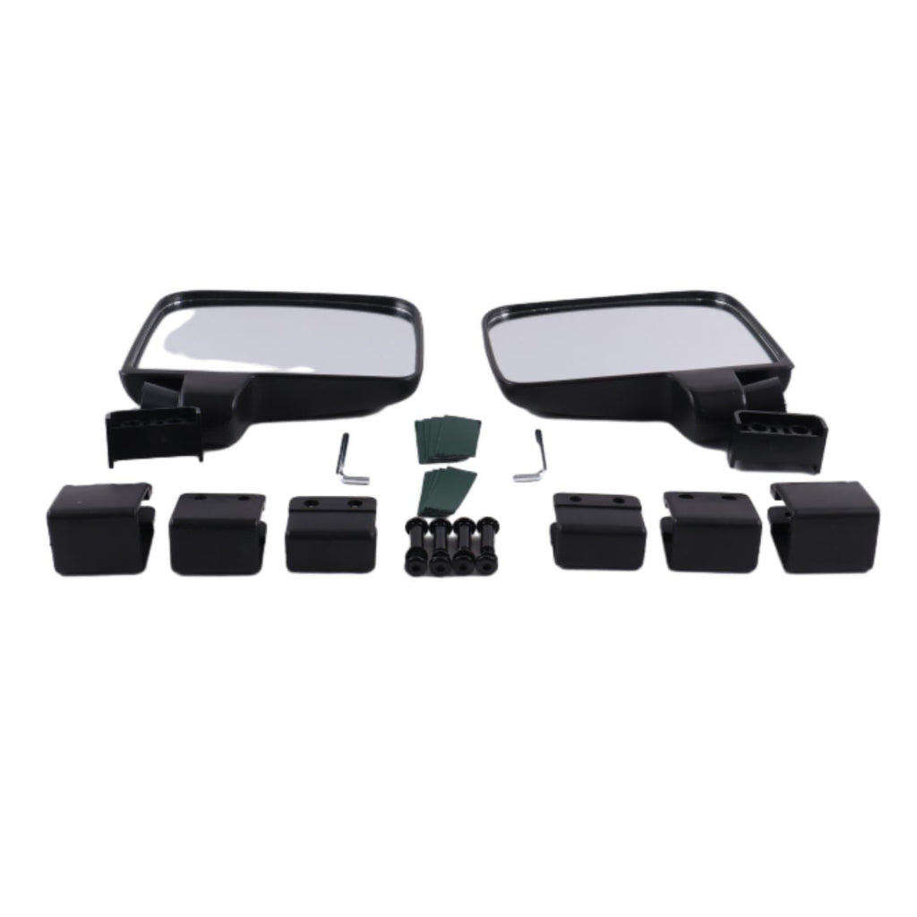 No Drilling Side Rear View Mirrors For EZGO Yamaha Club Car Golf Cart