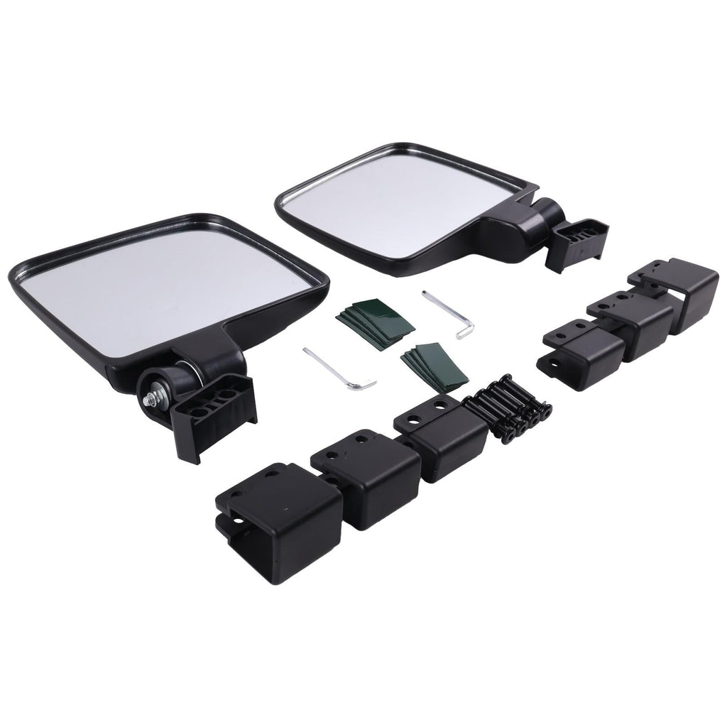 No Drilling Side Rear View Mirrors For EZGO Yamaha Club Car Golf Cart