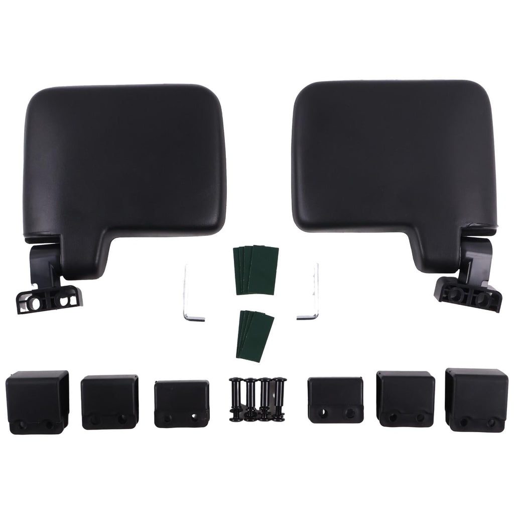 No Drilling Side Rear View Mirrors For EZGO Yamaha Club Car Golf Cart