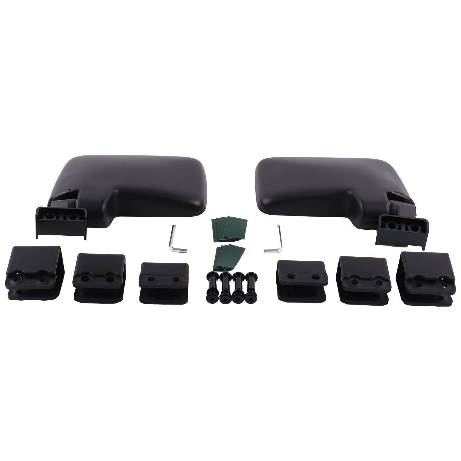 No Drilling Side Rear View Mirrors For EZGO Yamaha Club Car Golf Cart