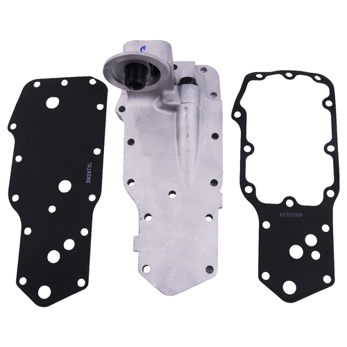 Oil Filter Mount Housing W/Gaskets For 89-02 Dodge Cummins 6B 6BT 6BTA 5.9L