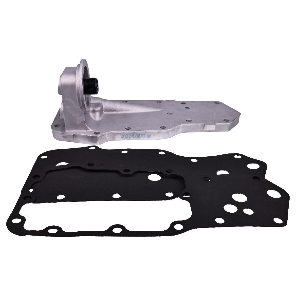 Oil Filter Support Head Cooler Cover w/Gasket 4934217 For Cummins 6B 6BTA B5.9L