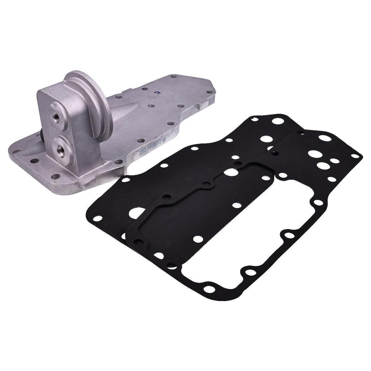 Oil Filter Support Head Cooler Cover w/Gasket 4934217 For Cummins 6B 6BTA B5.9L